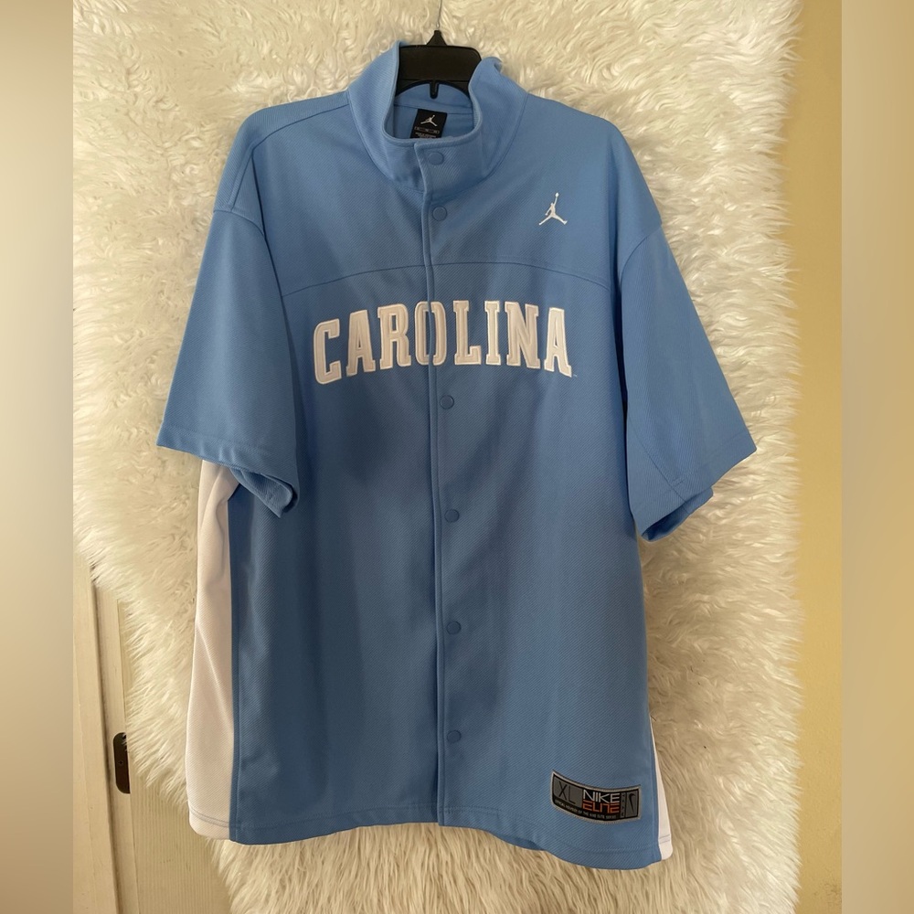 North Carolina Tarheels VINTAGE Elite Jordan Shooting Warmup Full Snap Jersey-XL